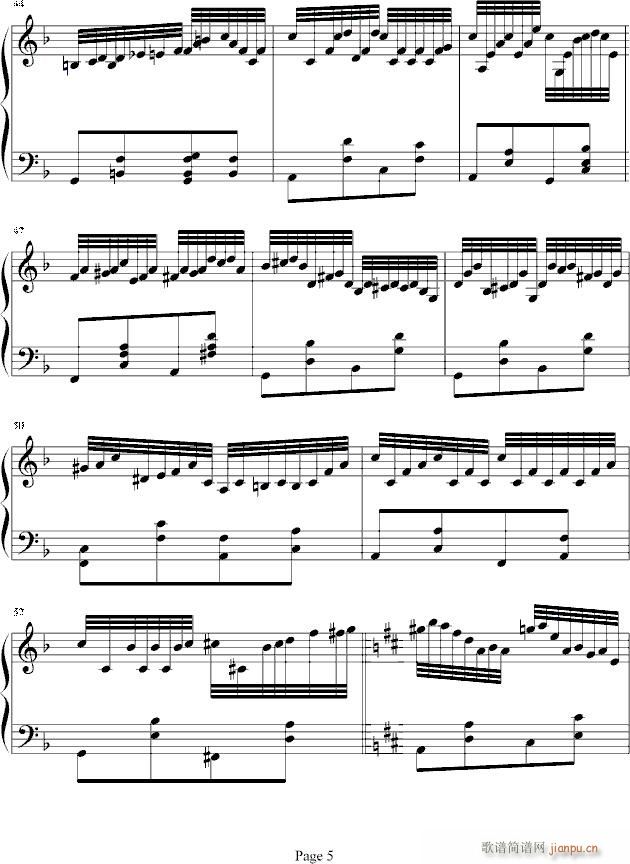 夏日狂风(钢琴谱)5