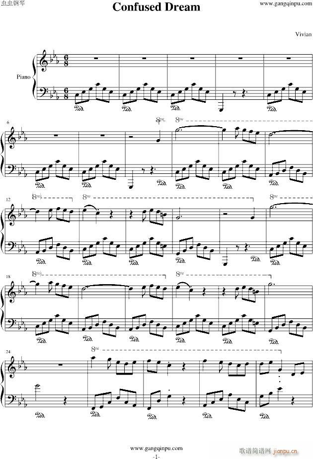 confused dreams(钢琴谱)1