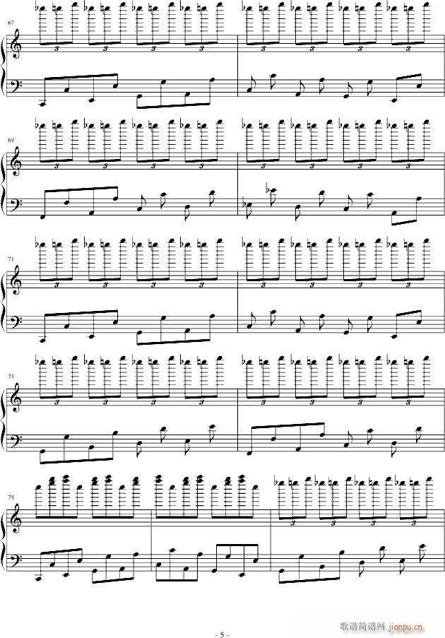 老式布鲁斯(钢琴谱)5