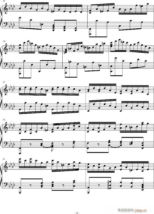 降A大调第六练习曲(钢琴谱)1