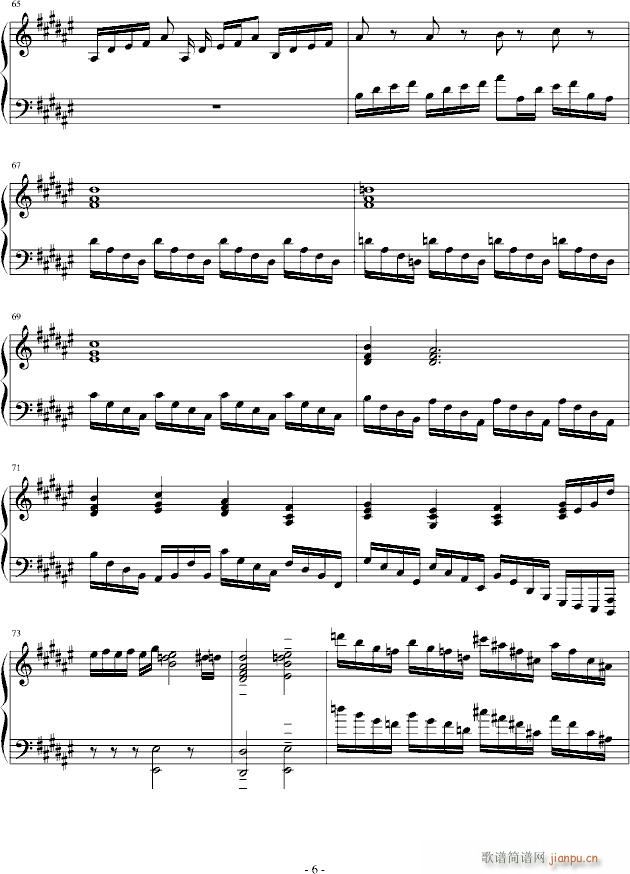 朦胧的心情(钢琴谱)6