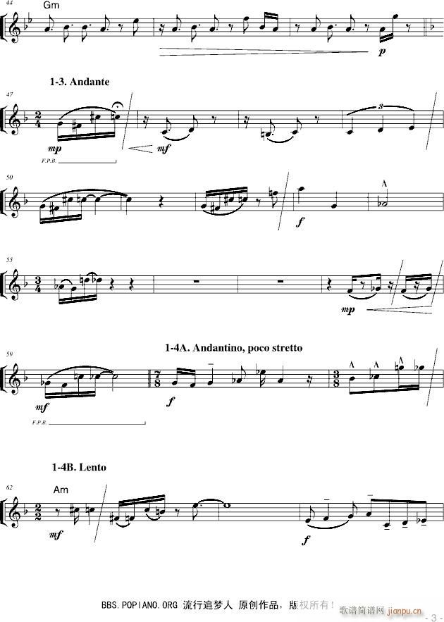 片段配乐(钢琴谱)3