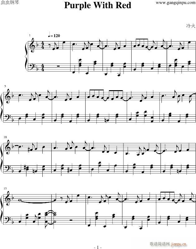 Purple With Red(钢琴谱)1