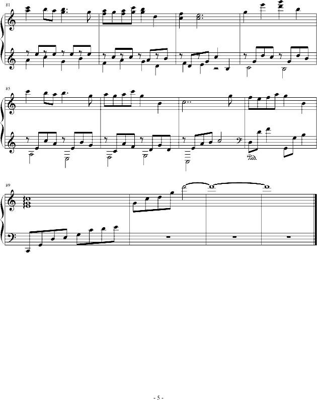 茵茵(钢琴谱)5
