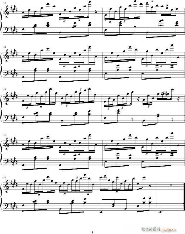 花花舞曲~(钢琴谱)5