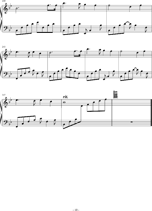 经典旋律(钢琴谱)10