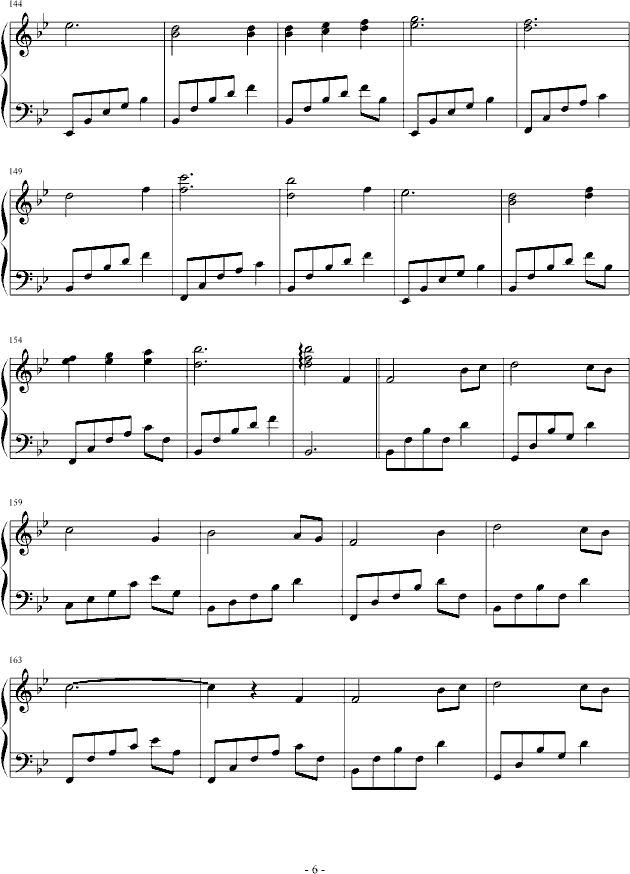 经典旋律(钢琴谱)6
