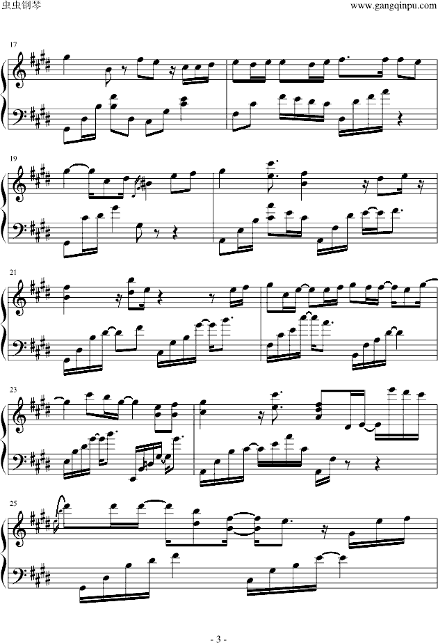 其实不快乐(钢琴谱)3