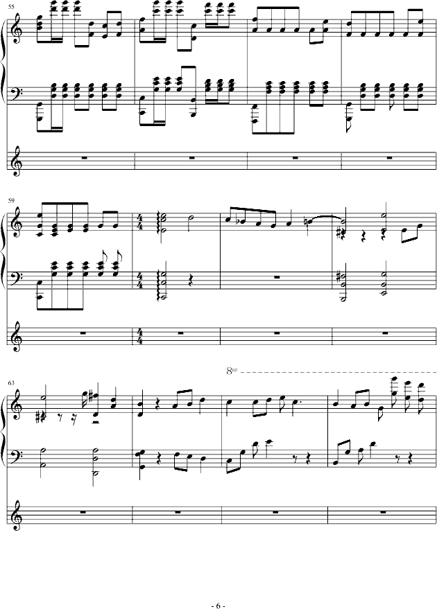 即兴吟留别(钢琴谱)6