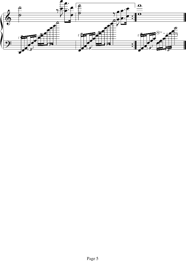 雪山玉龙(钢琴谱)5