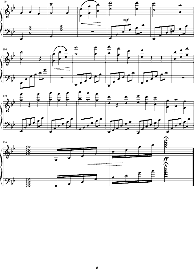 苦涩的回忆(钢琴谱)6