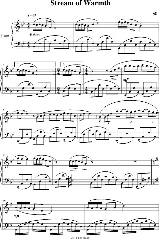 一碗暖汤(钢琴谱)1