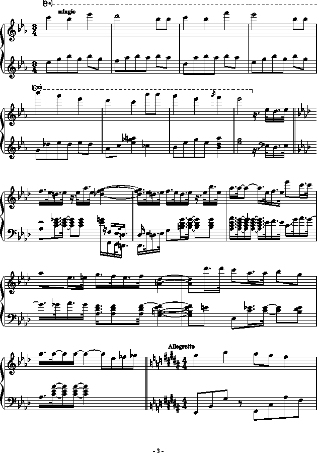 小狗过桥(钢琴谱)3