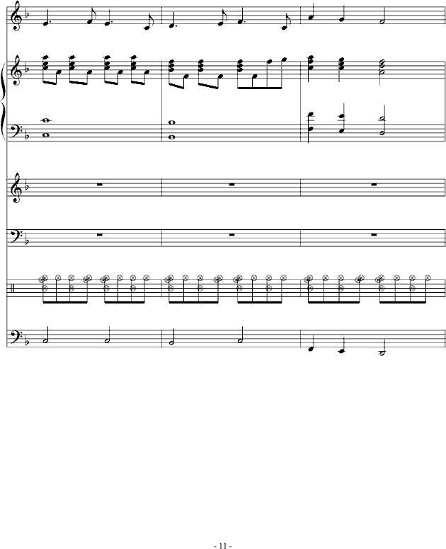 寂寞的海边(钢琴谱)11