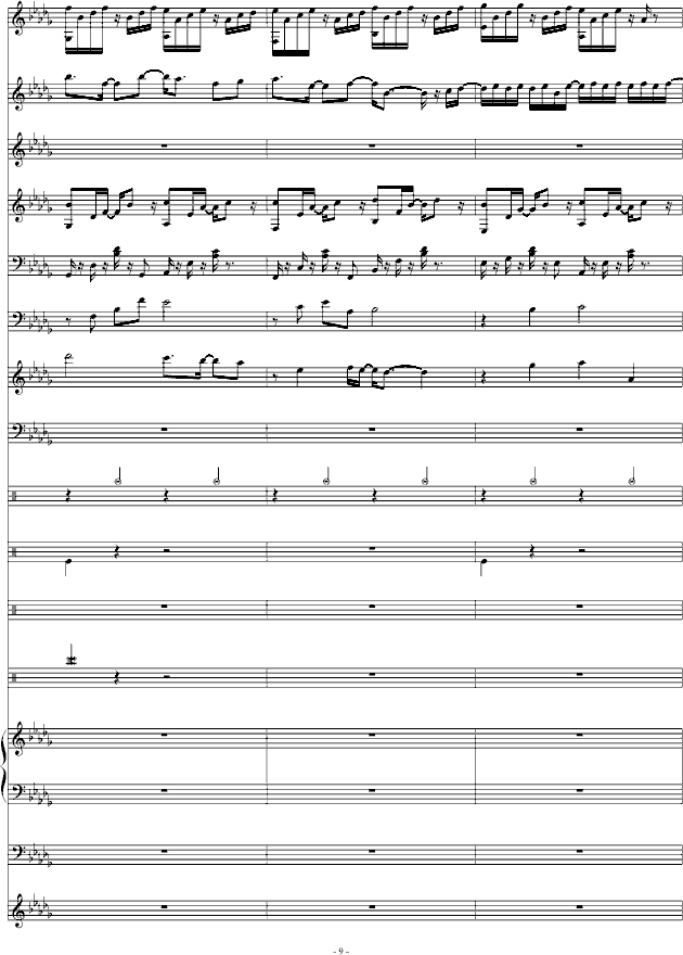 伪装间谍(钢琴谱)9