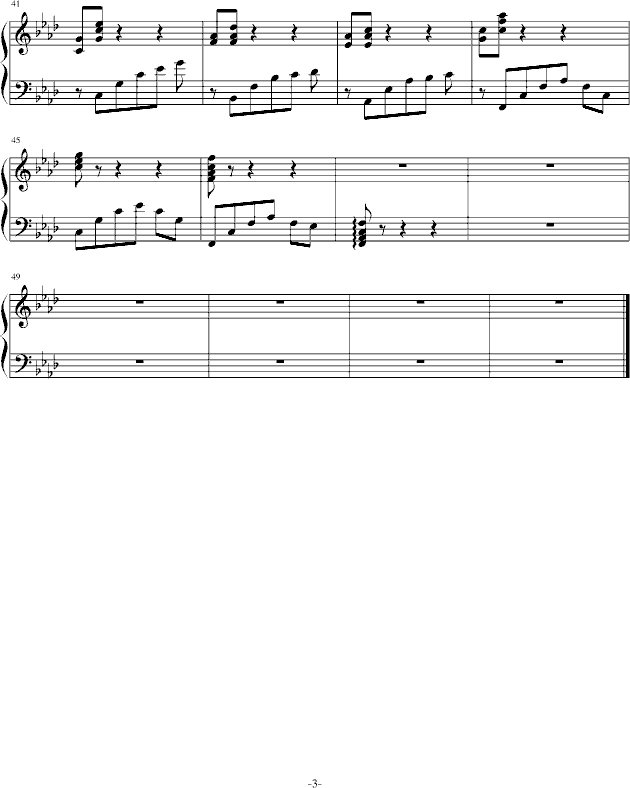 风过，花落(钢琴谱)3