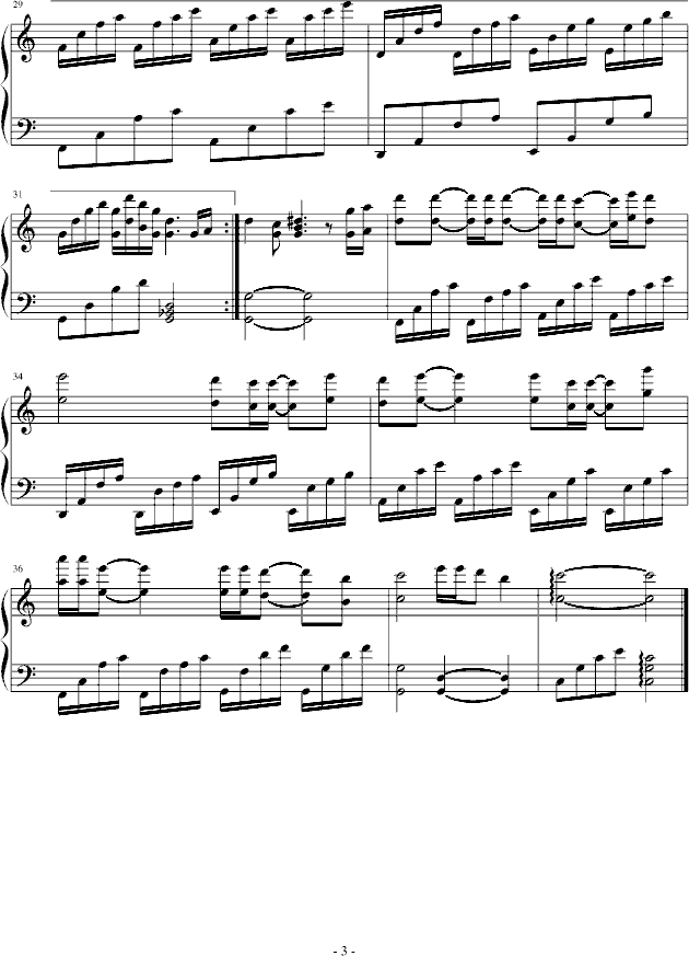 幸福加糖(钢琴谱)3