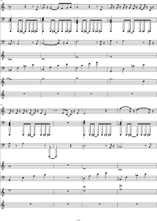 理想世界(钢琴谱)11
