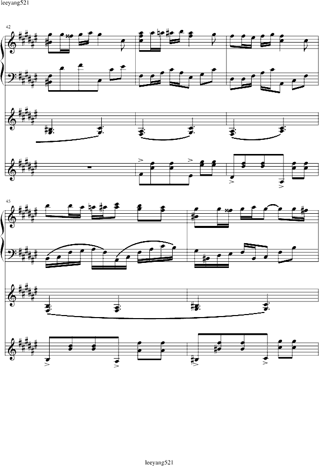 爱恋^雪天(钢琴谱)5