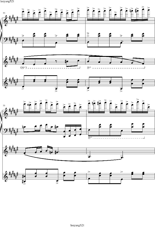 爱恋^雪天(钢琴谱)7