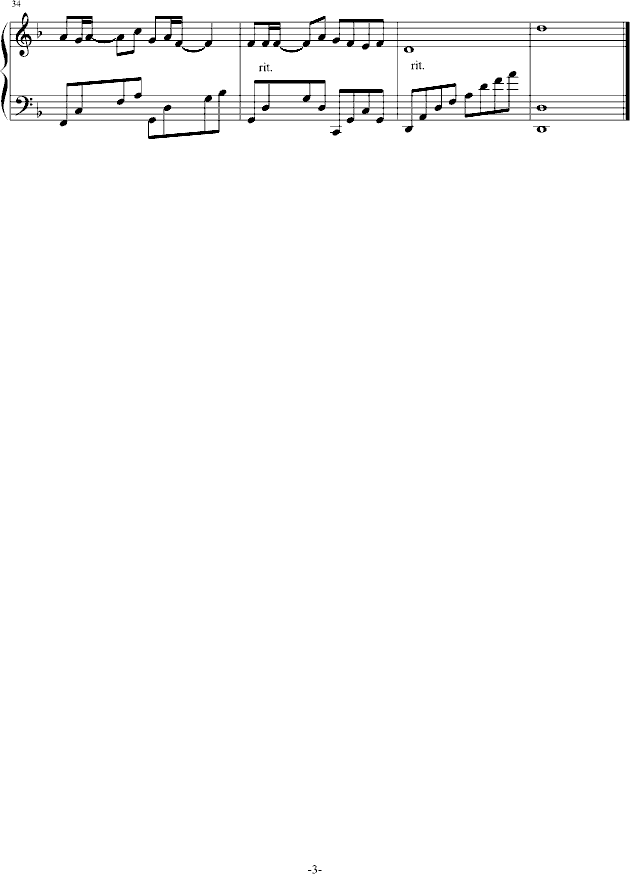 季末的思念(钢琴谱)3