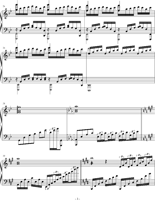 每个花心男人背后都有一个最爱的女人__致LH(钢琴谱)3