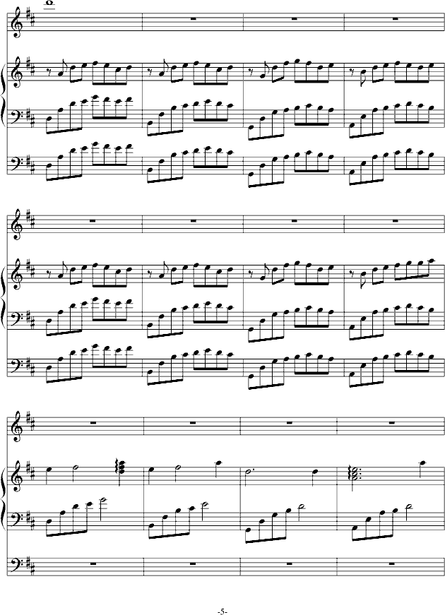 沉静如海(钢琴谱)5