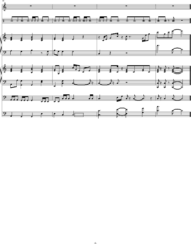 改编萤火虫的眼泪(钢琴谱)6