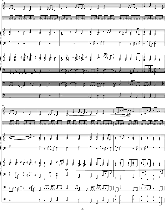 改编萤火虫的眼泪(钢琴谱)3