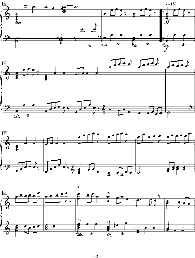 凤舞春光(钢琴谱)3