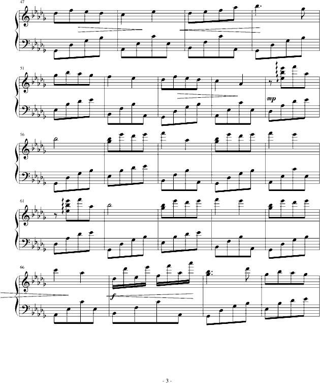 温柔的瞬间(钢琴谱)3
