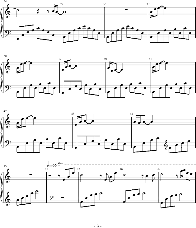 慕风吟(钢琴谱)3