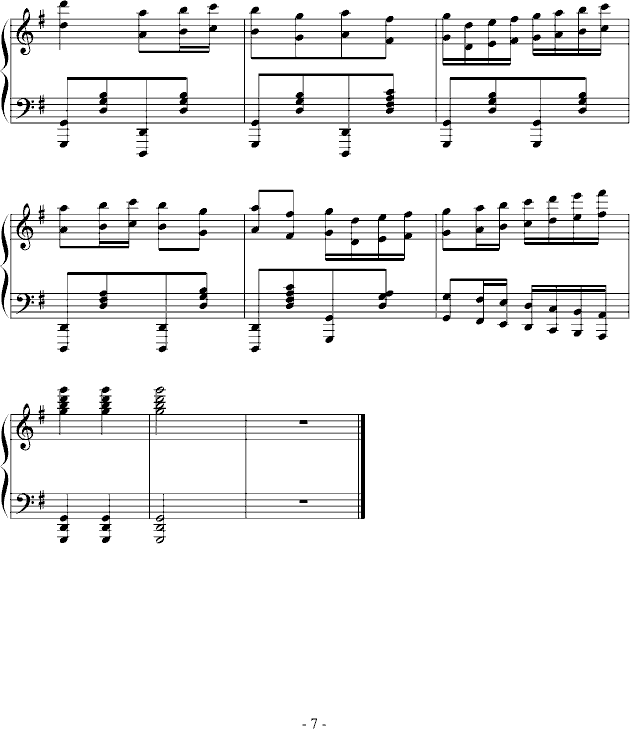 游击进行曲(钢琴谱)7