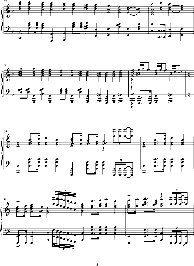凯旋回旋曲(钢琴谱)3