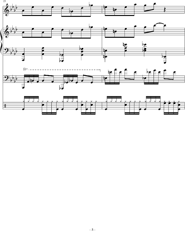 埃及皇朝(钢琴谱)5