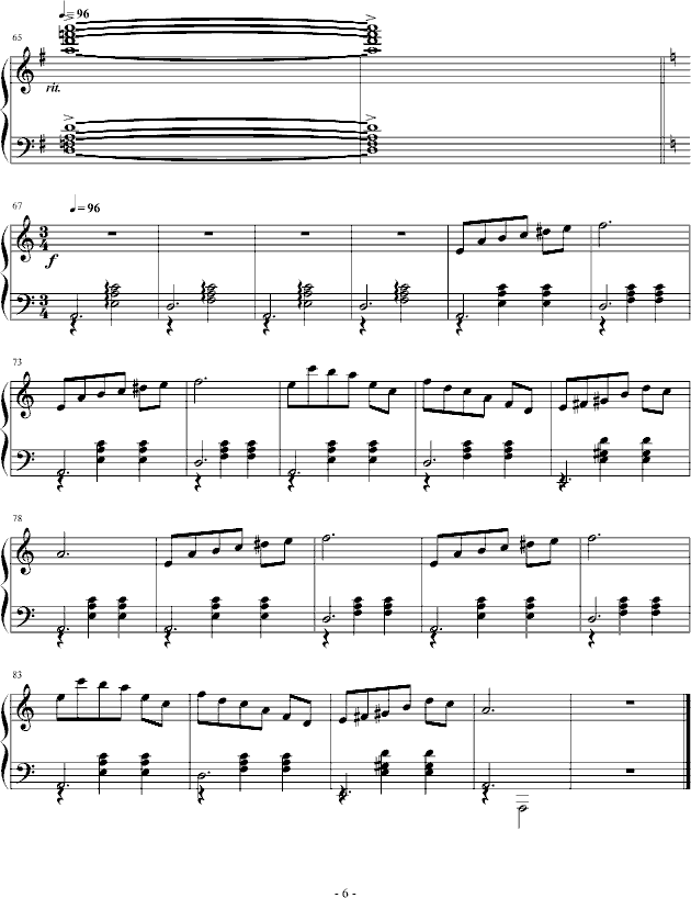 伪装的艺术(钢琴谱)6