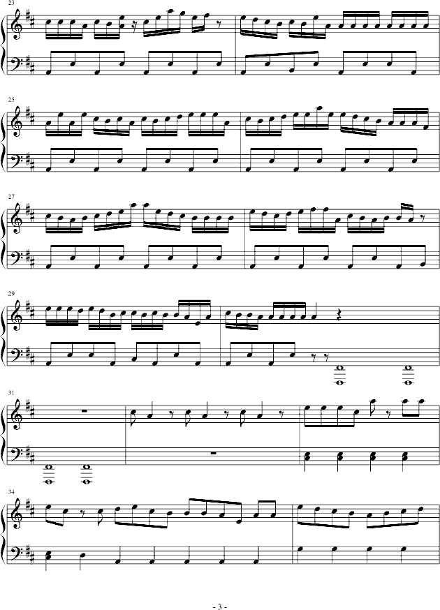DAY AND NIGHT(钢琴谱)3