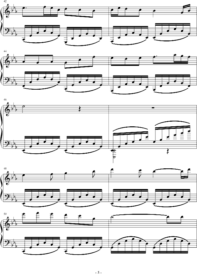 降E大调幻想曲(钢琴谱)5