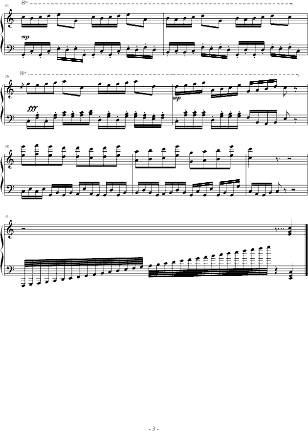 欢乐畅想曲(钢琴谱)3