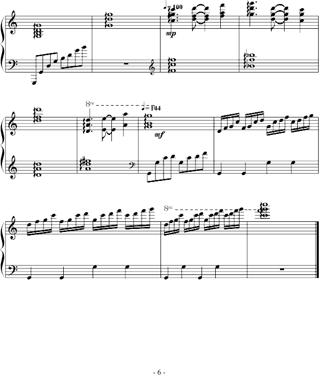 菩提花开(钢琴谱)6