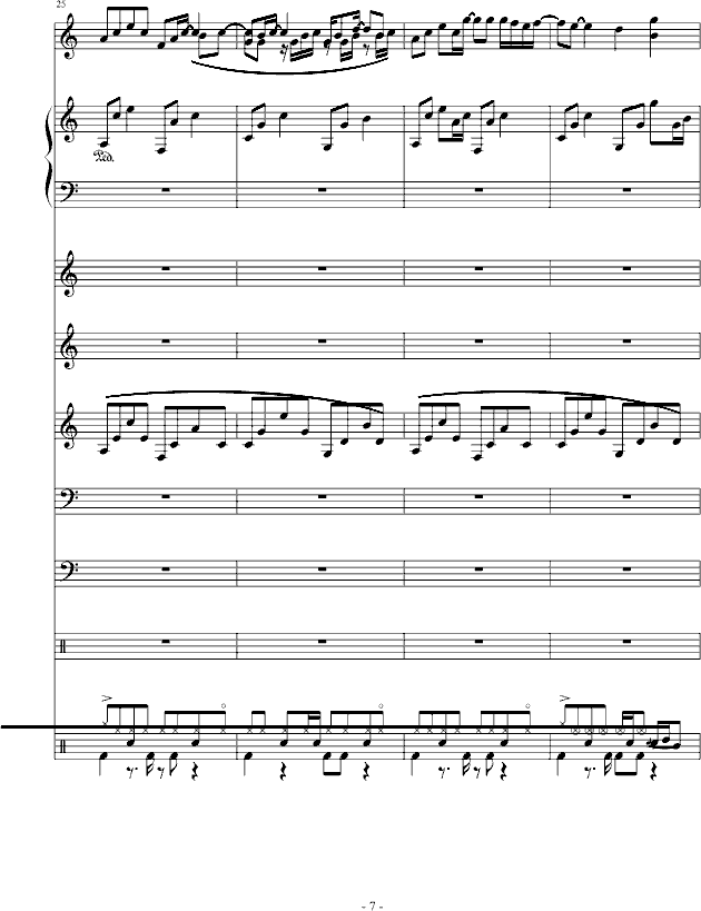 通俗原创歌手大赛征词中(钢琴谱)7