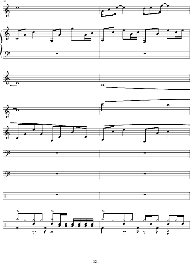 通俗原创歌手大赛征词中(钢琴谱)22