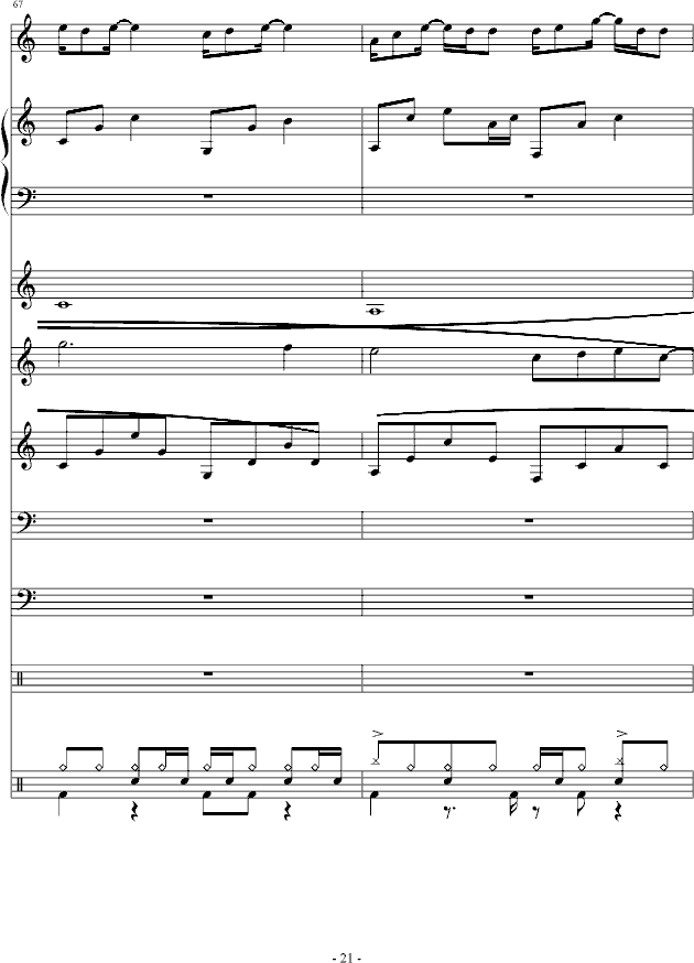 通俗原创歌手大赛征词中(钢琴谱)21