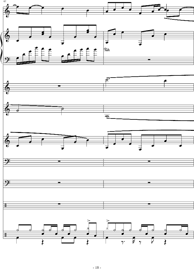 通俗原创歌手大赛征词中(钢琴谱)18