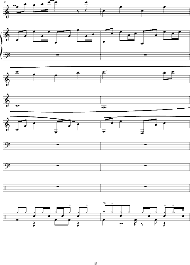 通俗原创歌手大赛征词中(钢琴谱)15