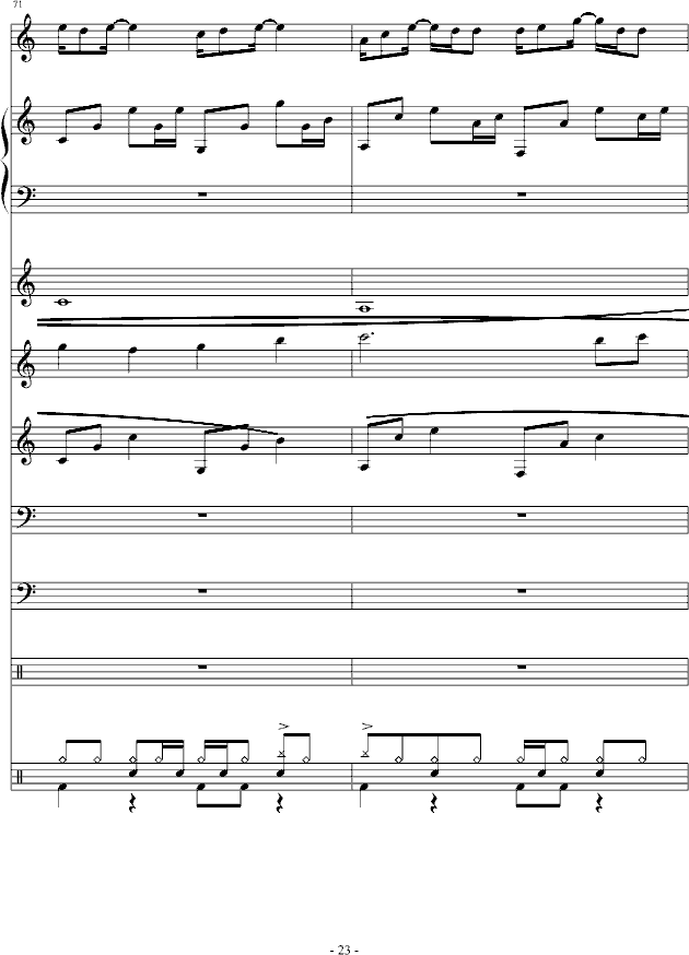 通俗原创歌手大赛征词中(钢琴谱)23
