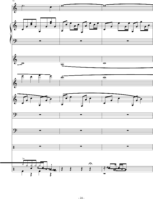 通俗原创歌手大赛征词中(钢琴谱)24