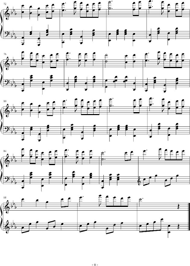 落叶那年(钢琴谱)6