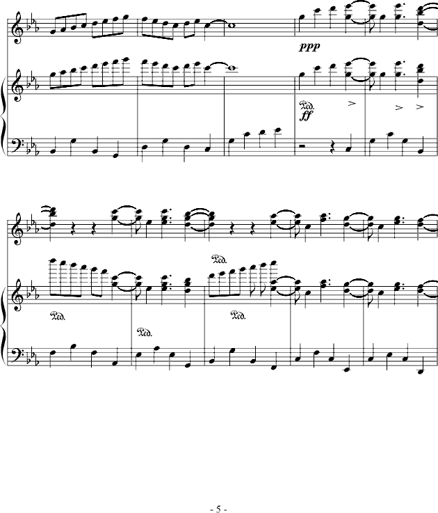Drizzle To Downpour(钢琴谱)5