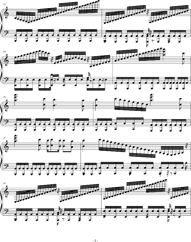 零雪怒舞(钢琴谱)5